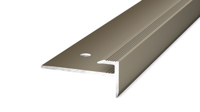 Afbeelding van Trapkantprofiel nr. 177 PVC 2,5-3mm Edelstaal-Mat 10x250cm